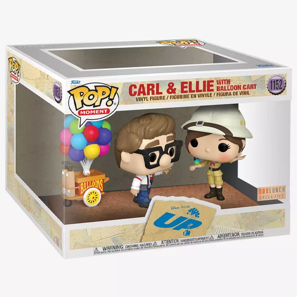 Funko POP #1152 Moment Disney Pixar Up Carl and Ellie with Balloon Cart Exclusive Figure